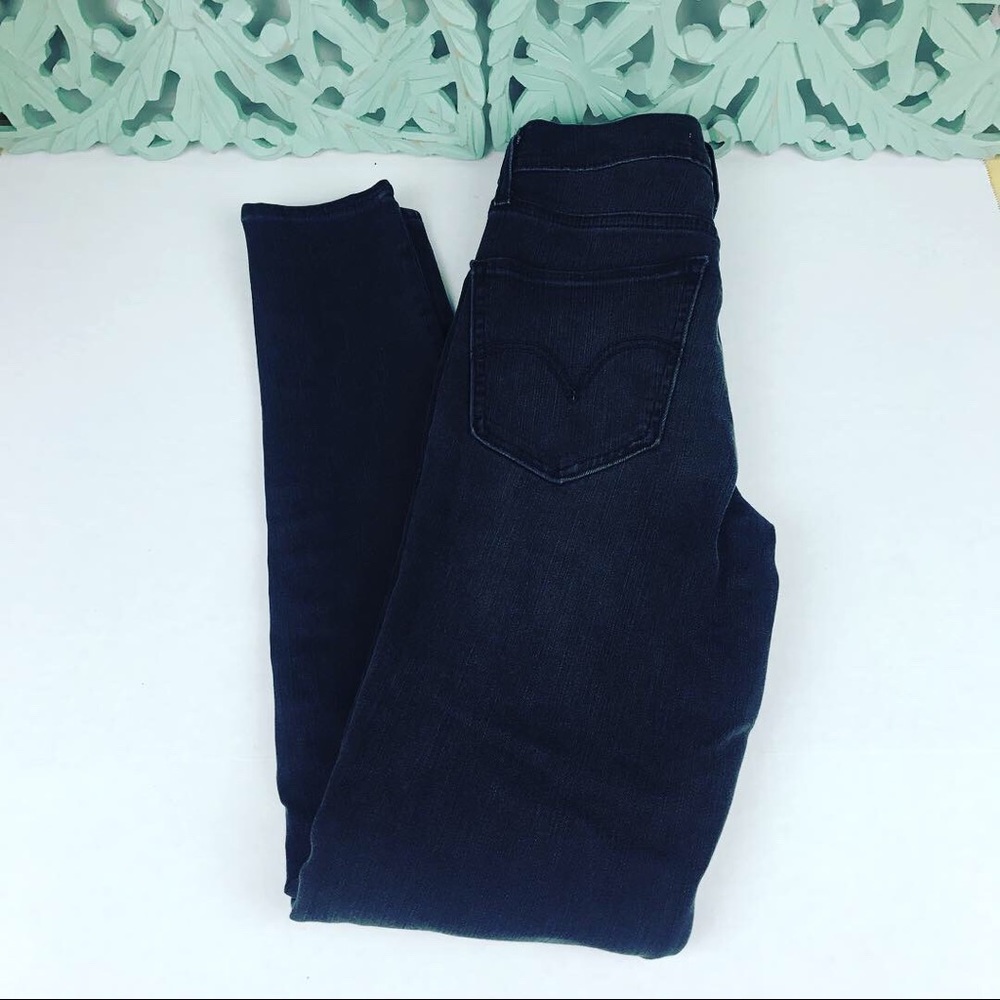 NWT Levi's Mile High Super Skinny Black Jeans 25 - Picture 4 of 8